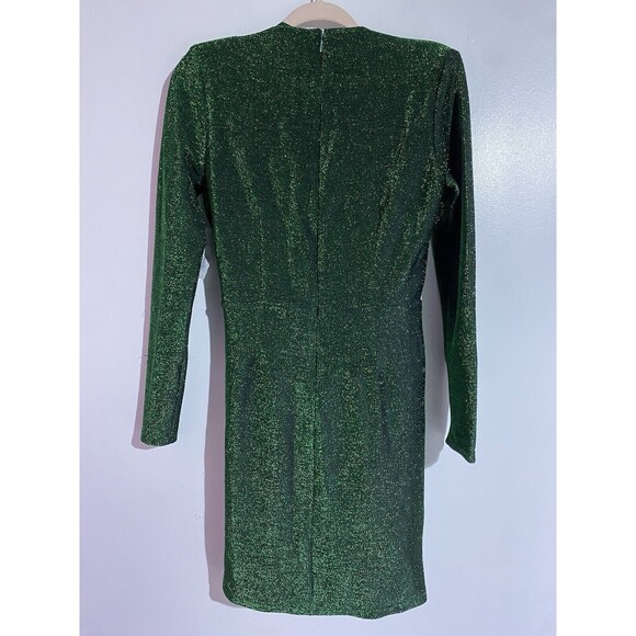 Alexia Admor Dress S Green Emerald Midi Bodycon Holiday Party Night Out Event - Picture 2 of 13